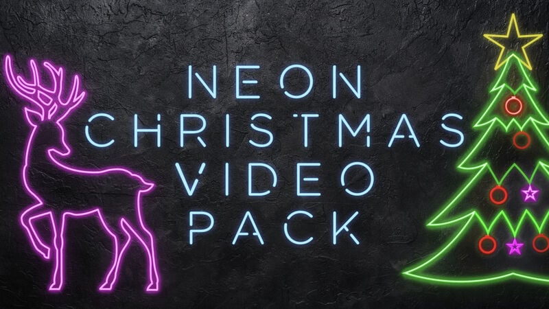 Neon Christmas Video Pack